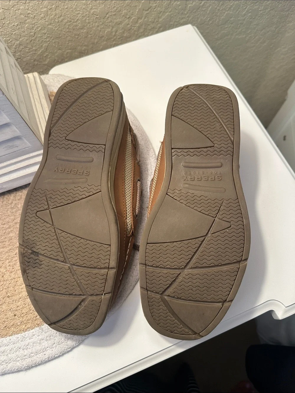 Sperry Tan Leather Boat Shoes
